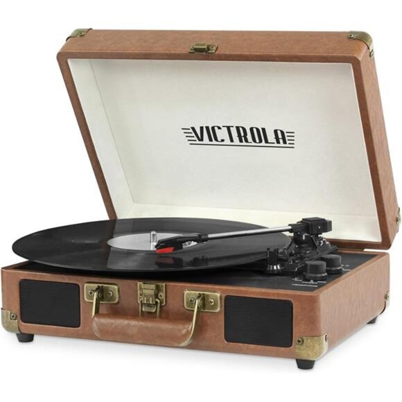 Victrola Vintage 3-Speed Bluetooth Portable Suitcase Record Player - Picture 1 of 4